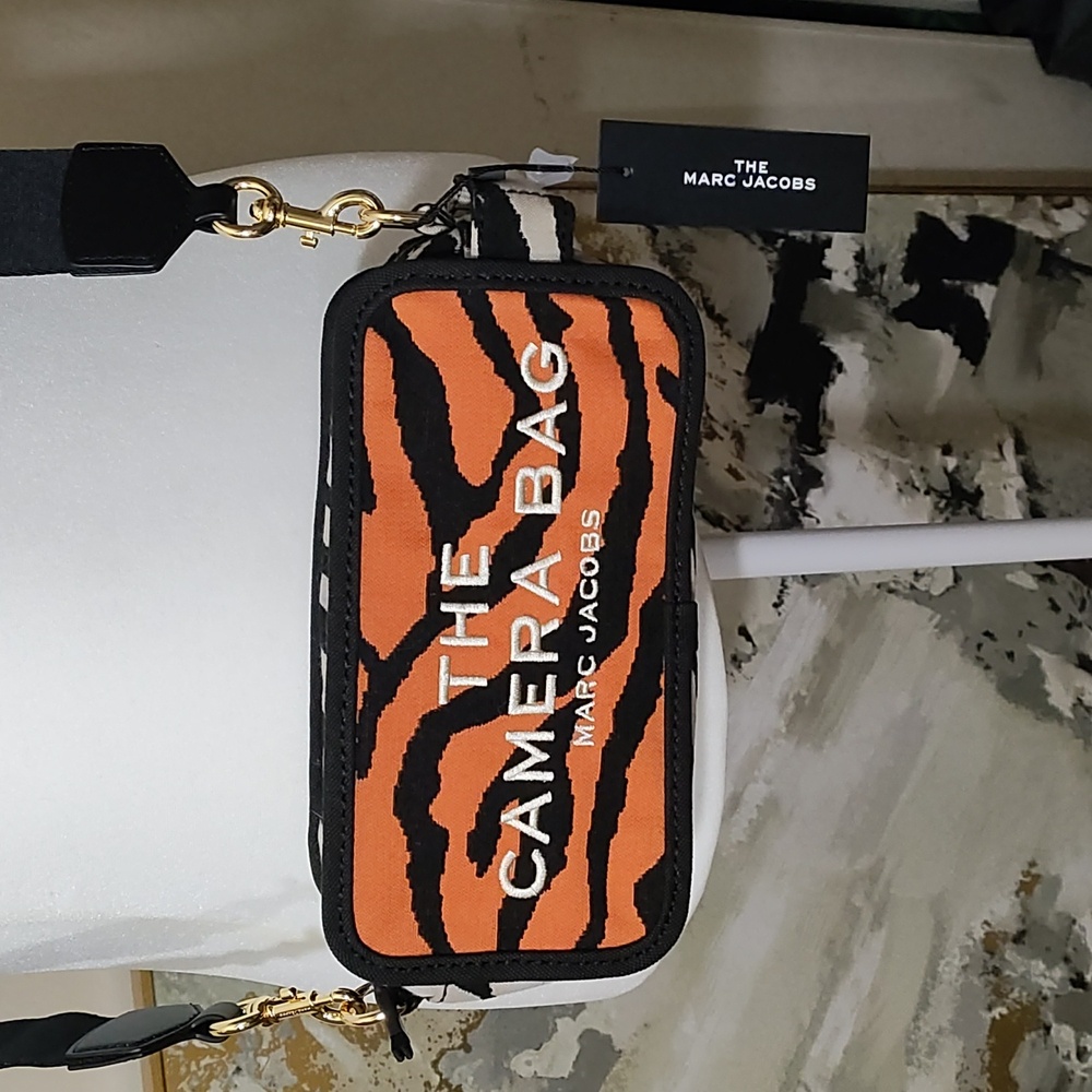 MARC JACOBS Orange and Black Camera Bag